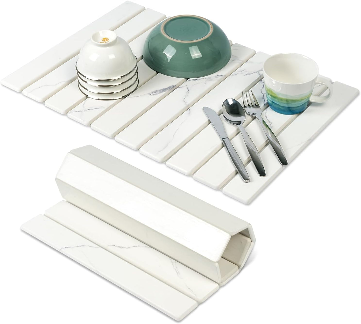 Large Stone Drying Mat for Kitchen Counter - Quick Drying & Absorbent