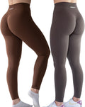 Workout Leggings for Women 7/8 Length Seamless Scrunch - Tummy Control