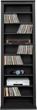 Prepac Narrow Cabinet Media Storage Slim Barrister Tower - Space