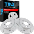 TRQ Rear Performance Brake Rotors Set - G-Coated OE Fit
