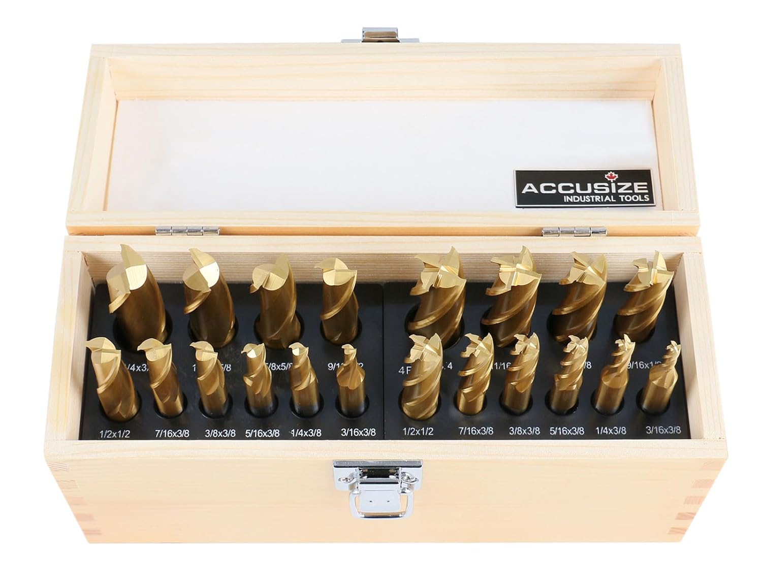 Accusize Industrial Tools 20 Pc Hss Tin Coated End Mill Set Review
