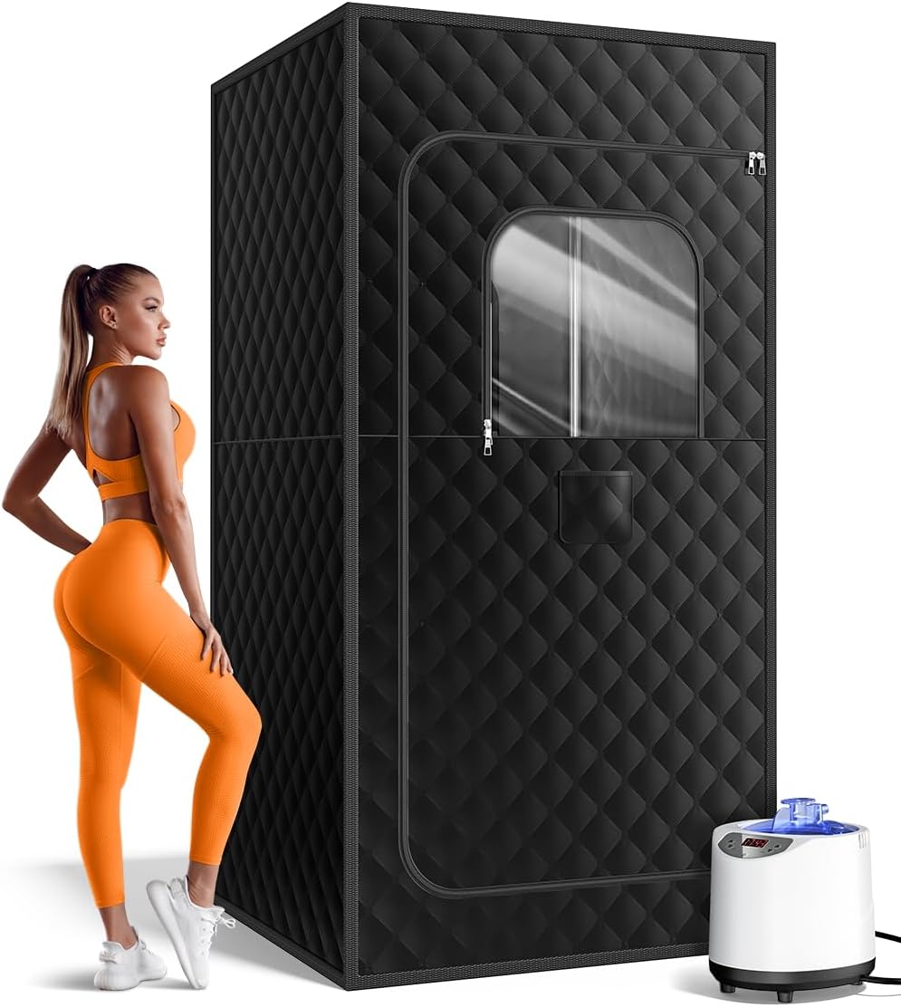 Portable Personal Sauna: 1200W Heater, 15 Levels, Remote Control