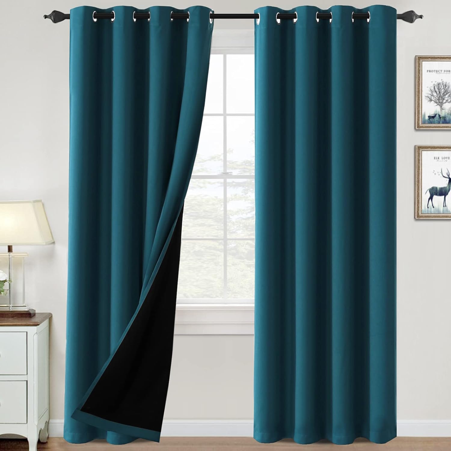 H.VERSAILTEX 100% Blackout Curtains for Bedroom and Living Room