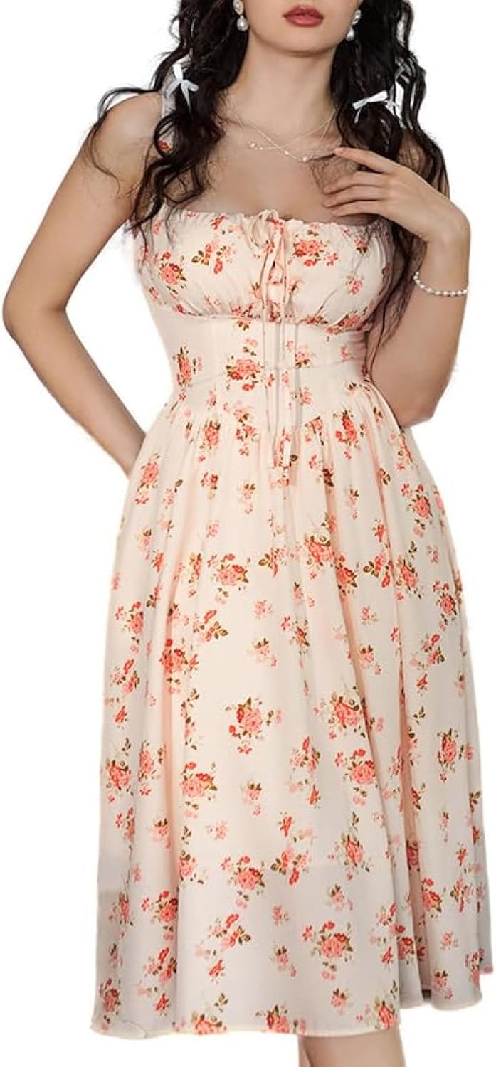 Floral Printed Corset Dress for Stylish Summer Outfits