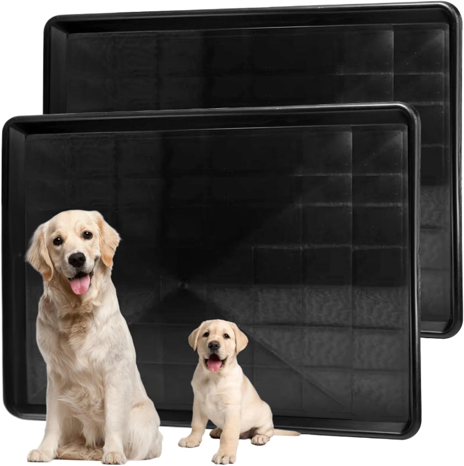 Durable 2 Pack Dog Crate Tray for 36in Crates - ChewProof Design
