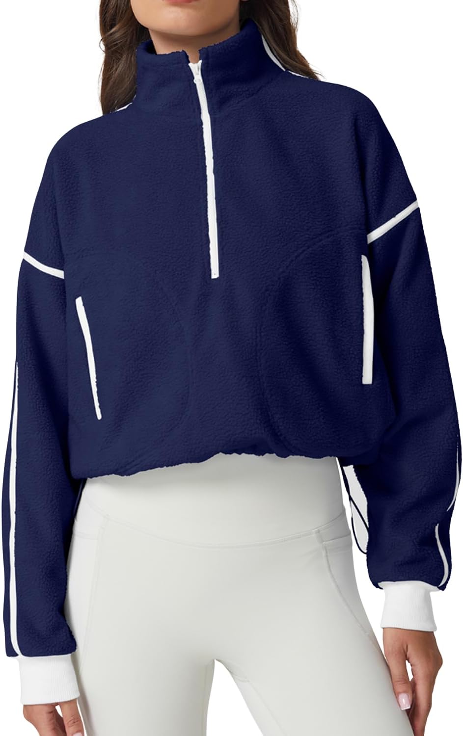 QINSEN Women's Half Zip Fleece Short Pullover Sweatshirt Review