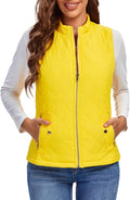 Fuinloth Women's Quilted Vest Lightweight Padded Gilet - Versatile