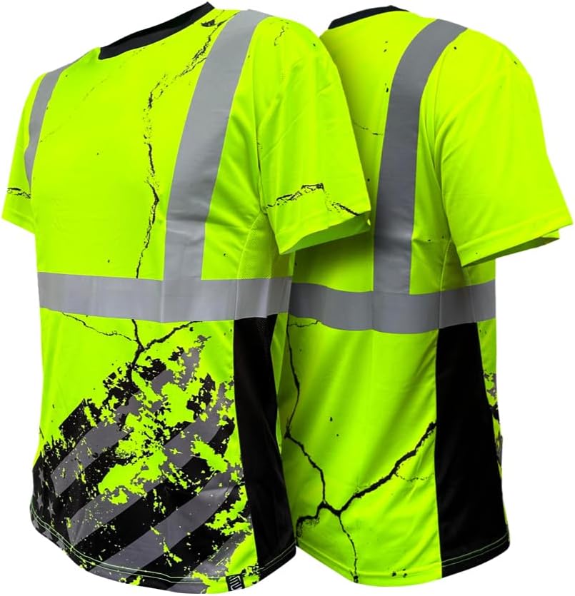 SafetyShirtz Men's SS360 ANSI Class 2 Graphic Tees for Comfort