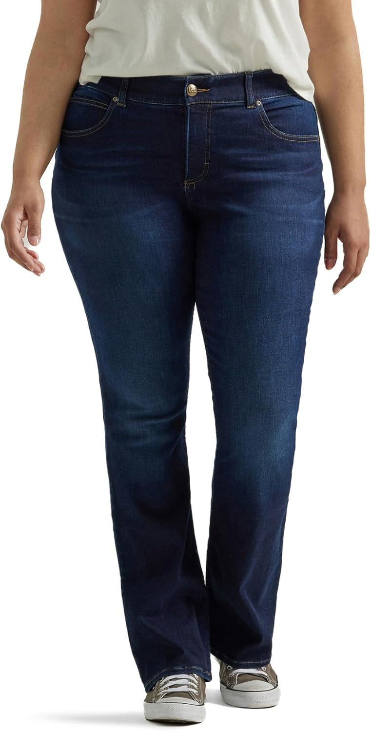 Lee Women's Plus-Size Flex Motion Bootcut Jean for Comfort