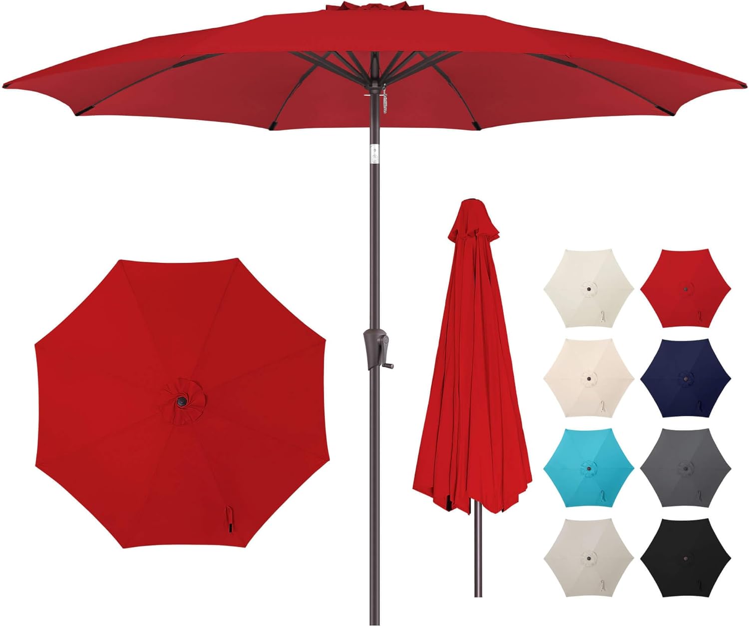 10ft Outdoor Patio Umbrella with UV Protection and Durability