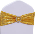 Pack of 100 Gold Sequin Chair Sashes for Elegant Events
