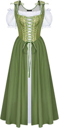 Scarlet Darkness Renaissance Costume Women Medieval Corset Dress This