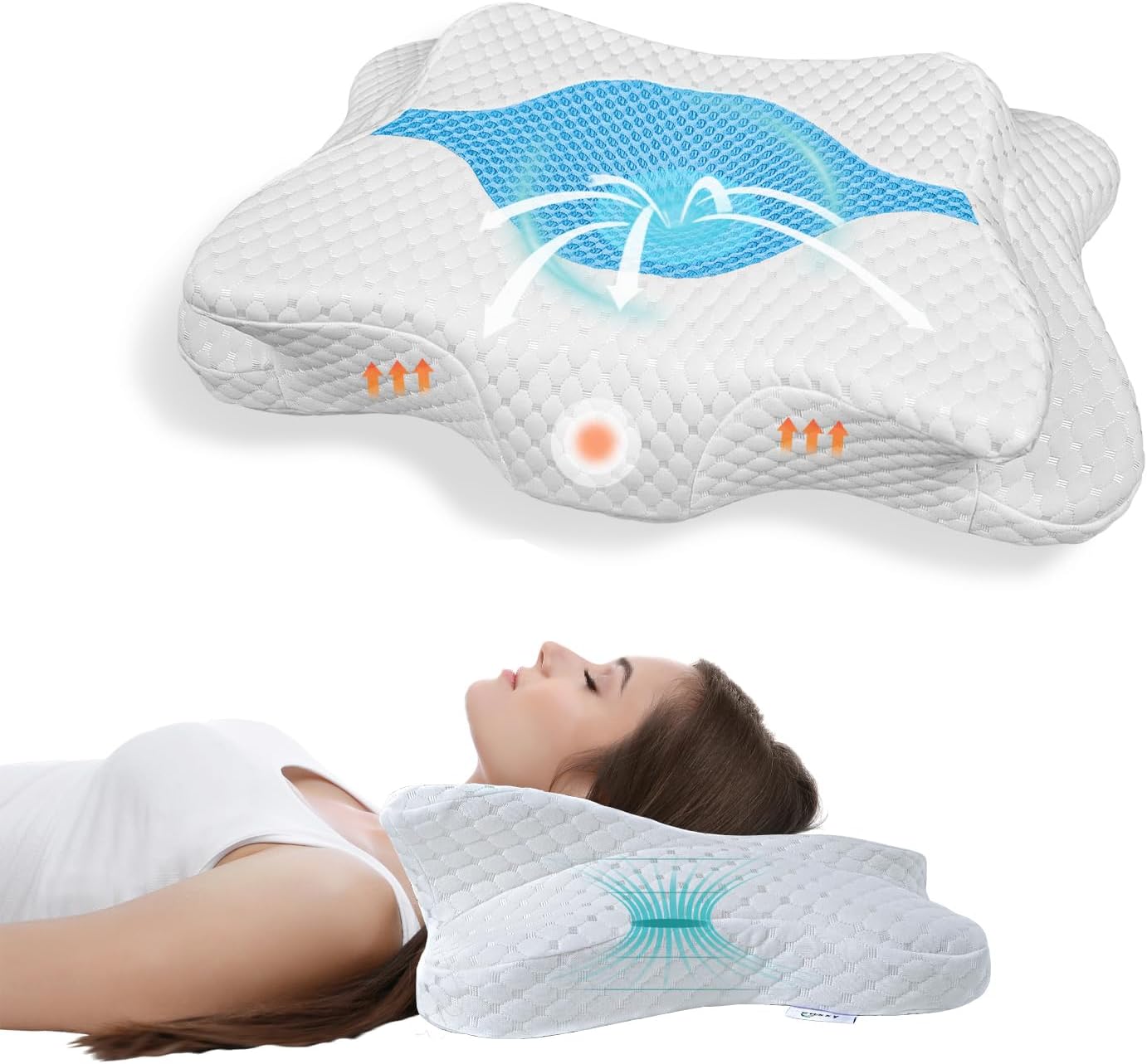 Memory Foam Cervical Pillow for Neck and Shoulder Pain Relief