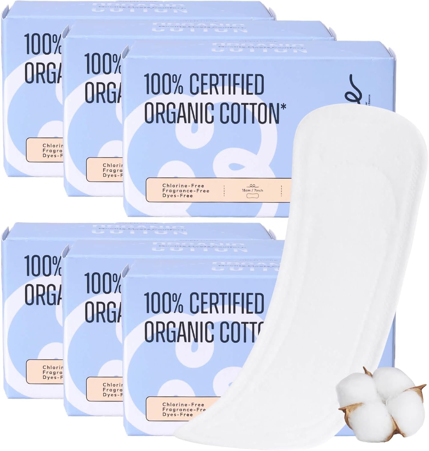 100% Organic Long Panty Liners for Women - Ultra Thin Comfort
