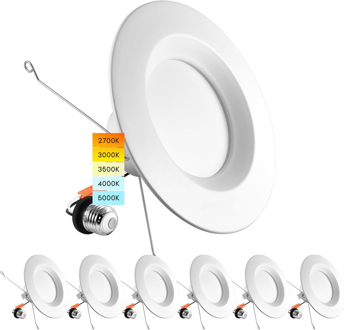 LUXRITE 5/6 Inch LED Recessed Retrofit Downlight for Home