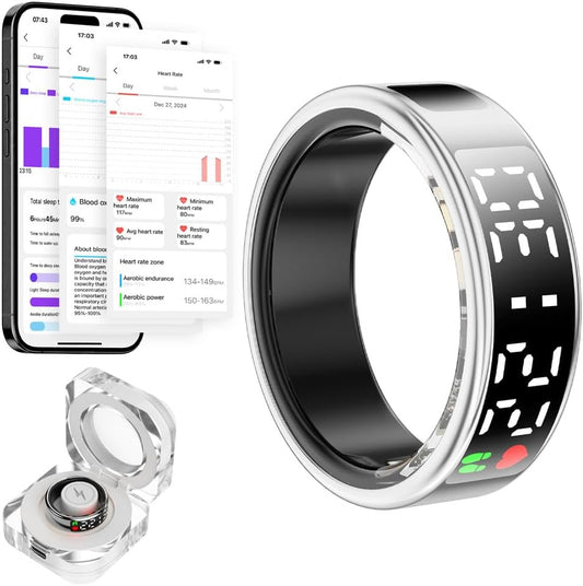 Mefoma Smart Health Ring -Track Vital Stats & Stay Active