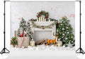 Kate 1010ft Bokeh Bohemia Christmas Tree Photo Backdrop - White