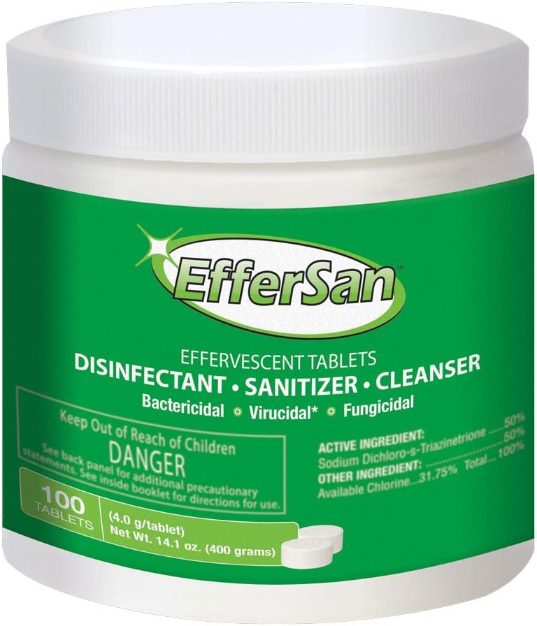 Effersan Effervescent Sanitizer Tablets for Multi-Surface Cleaning
