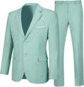 Mens 2 Piece Suit Slim Fit Mint Green Business Wedding Tuxedo Set