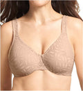 Olga Women's Sheer Leaves Minimizer Bra - Underwire Comfort
