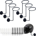 Motorcycle Helmet Rack 6PCS Wall Mounted Holder - Space Saving