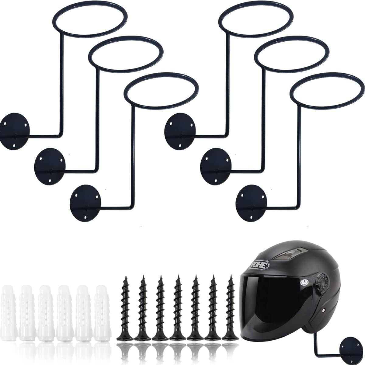 Durable Metal Motorcycle Helmet Rack for Space Saving Storage