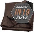 Tarp Cover Brown/Black Heavy Duty 12x16 - Thick Waterproof Tarp
