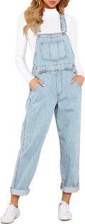 Luvamia Women's Casual Stretch Denim Bib Overalls for Style