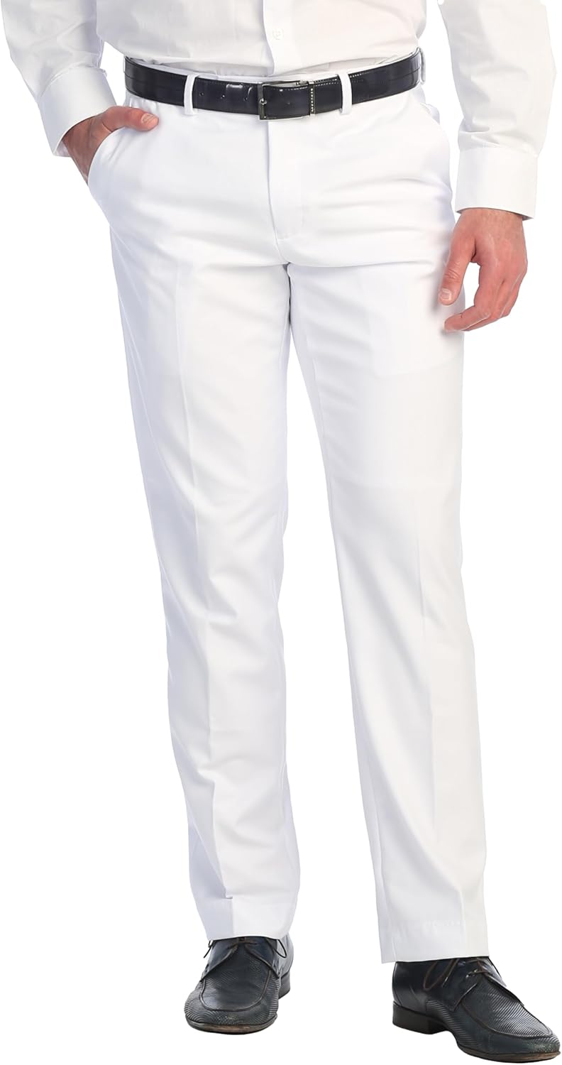 Gioberti Men's Hidden Expandable Waist Dress Pants for Comfort