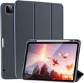 SIWENGDE iPad Pro 12.9 Case: Pencil Holder, Wireless Charging, Tri-fold Stand (Black)