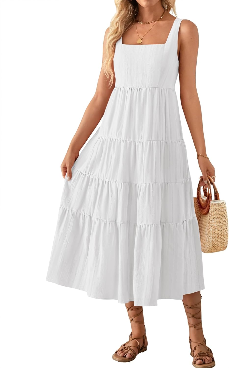 ZESICA Women's Summer Sleeveless Dress for Beach and Casual Wear