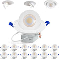 Adetu Recessed Lighting 6 in Gimbal LED - Adjustable 5CCT Dimmable
