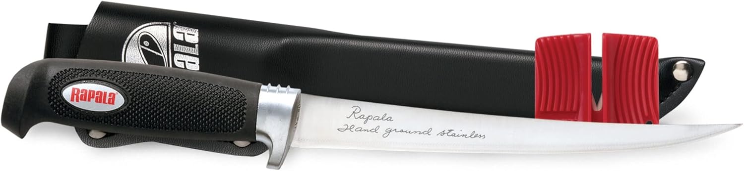 Rapala Soft Grip Fillet Knife with Sharpener and Sheath