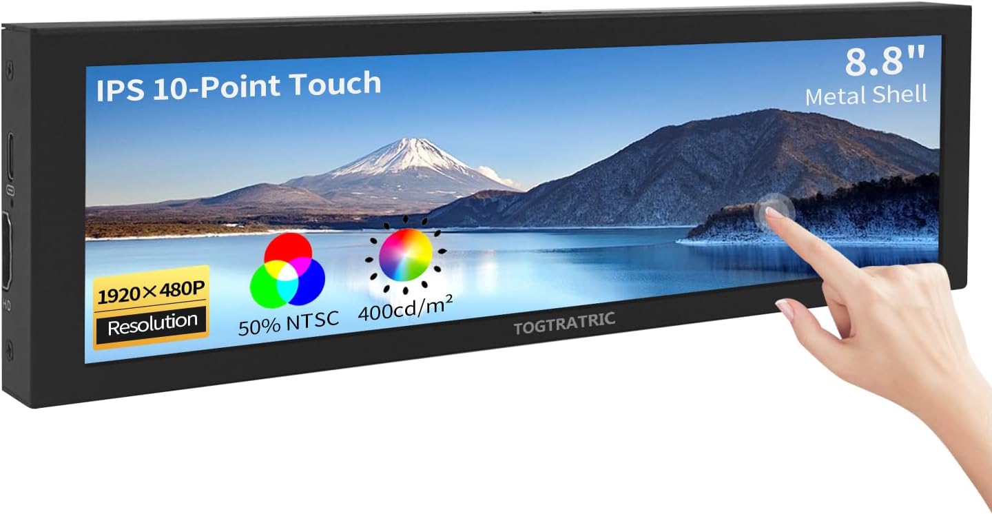 8.8 Inch Mini Touchscreen Monitor for Raspberry Pi and Laptops