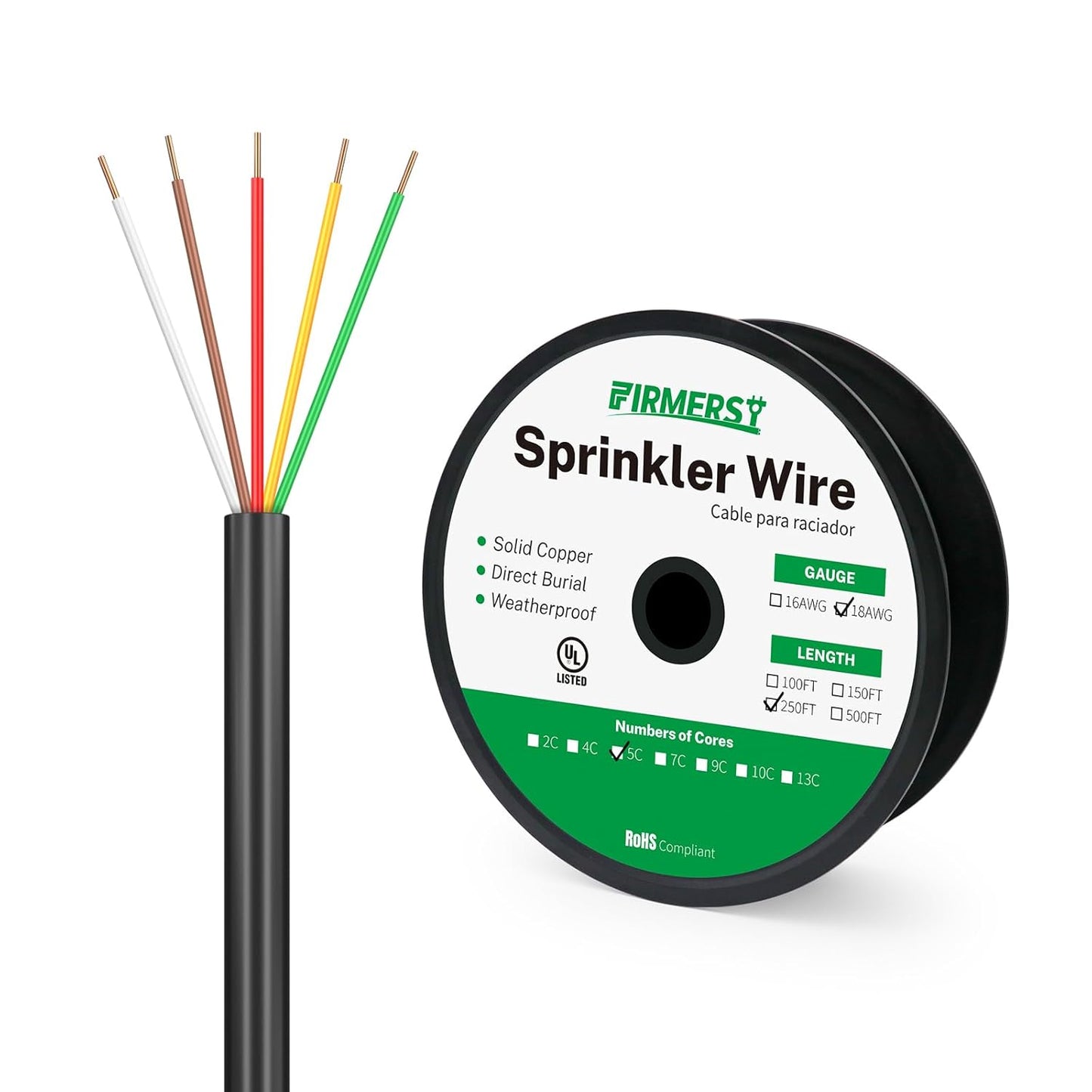 FIRMERST 18/5 Solid Sprinkler Wire for Efficient Irrigation Systems