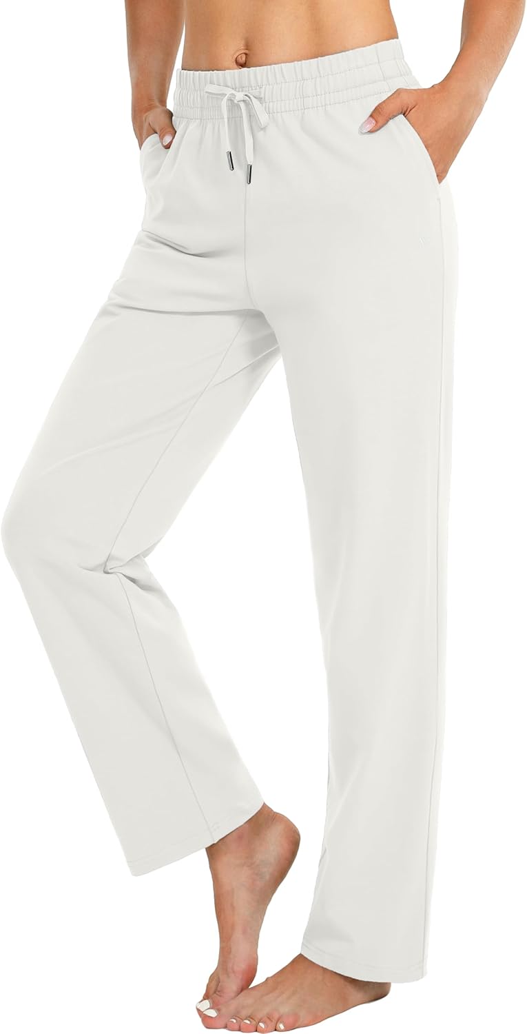 SANTINY Women's Cotton Sweatpants for Yoga and Casual Wear