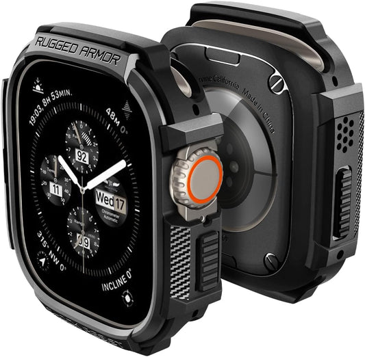 Spigen Black Rugged Armor Apple Watch Ultra Case