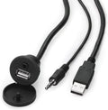 RetroSound USB-PORT USB/Auxiliary Extension Cable - Panel Mount Ready