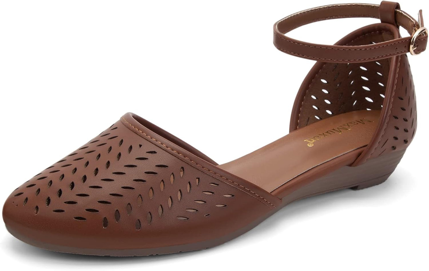 MaxMuxun Womens Roman Ankle Strap Flat Sandals for Summer