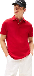 Tommy Hilfiger Mens Short Sleeve Polo Shirts Regular Fit - Organic