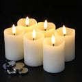 Eywamage Timer Flameless Votive Candles 2 in x 3 in - Realistic