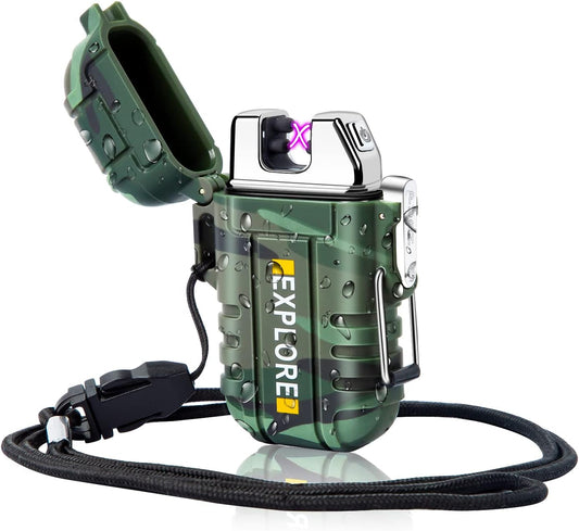 Windproof Electric Lighter for Outdoor Adventures