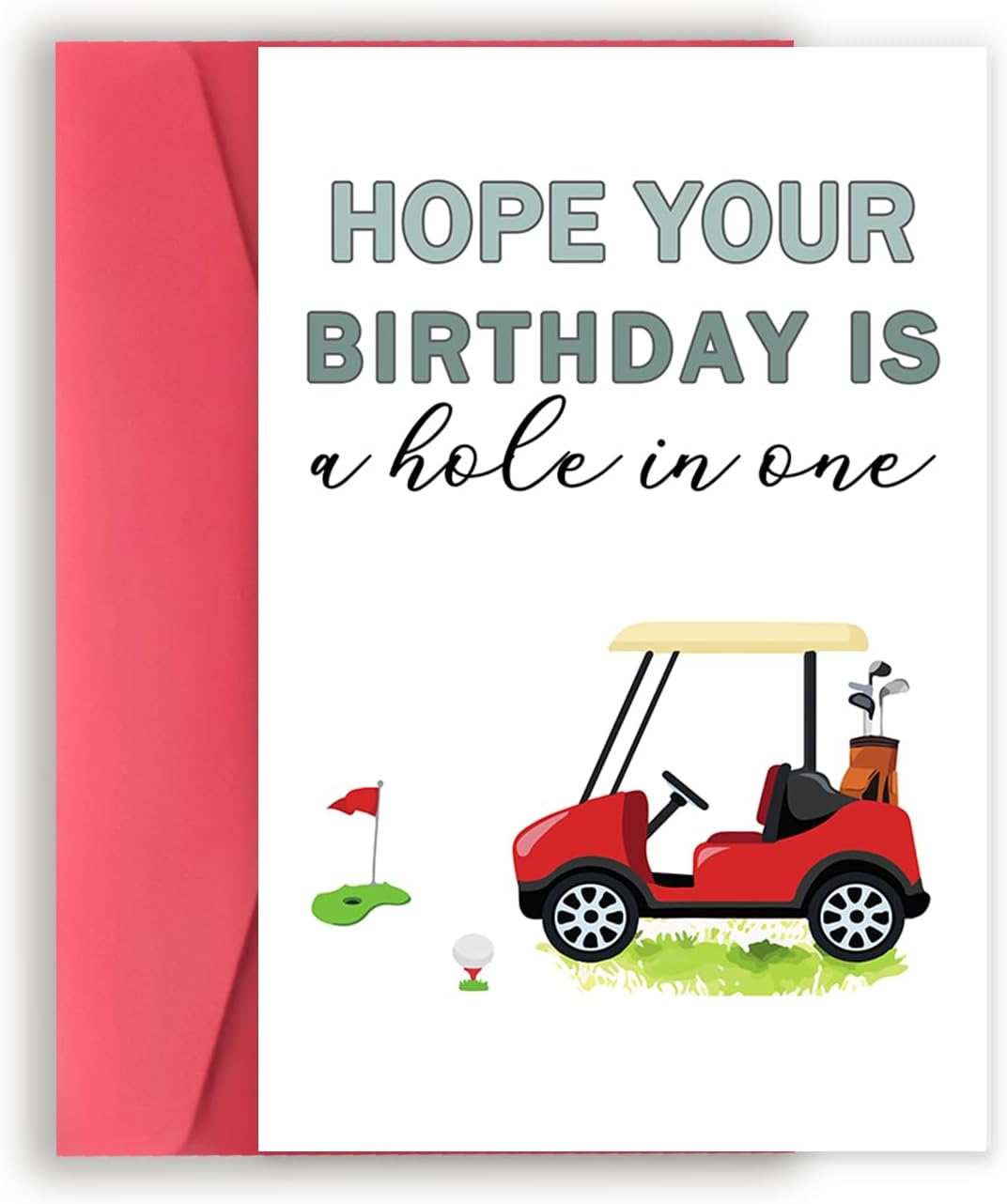 Happy Birthday Golf Card - Hole In One!
