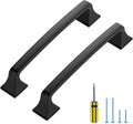 30 Pack Kitchen Cabinet Handles 5 in Hole Center Matte Black - Solid