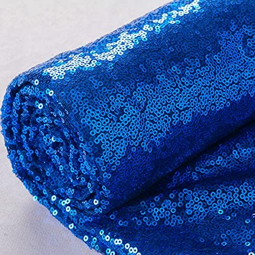 15ft Royal Blue Sequin Fabric for Dresses & Themed Projects