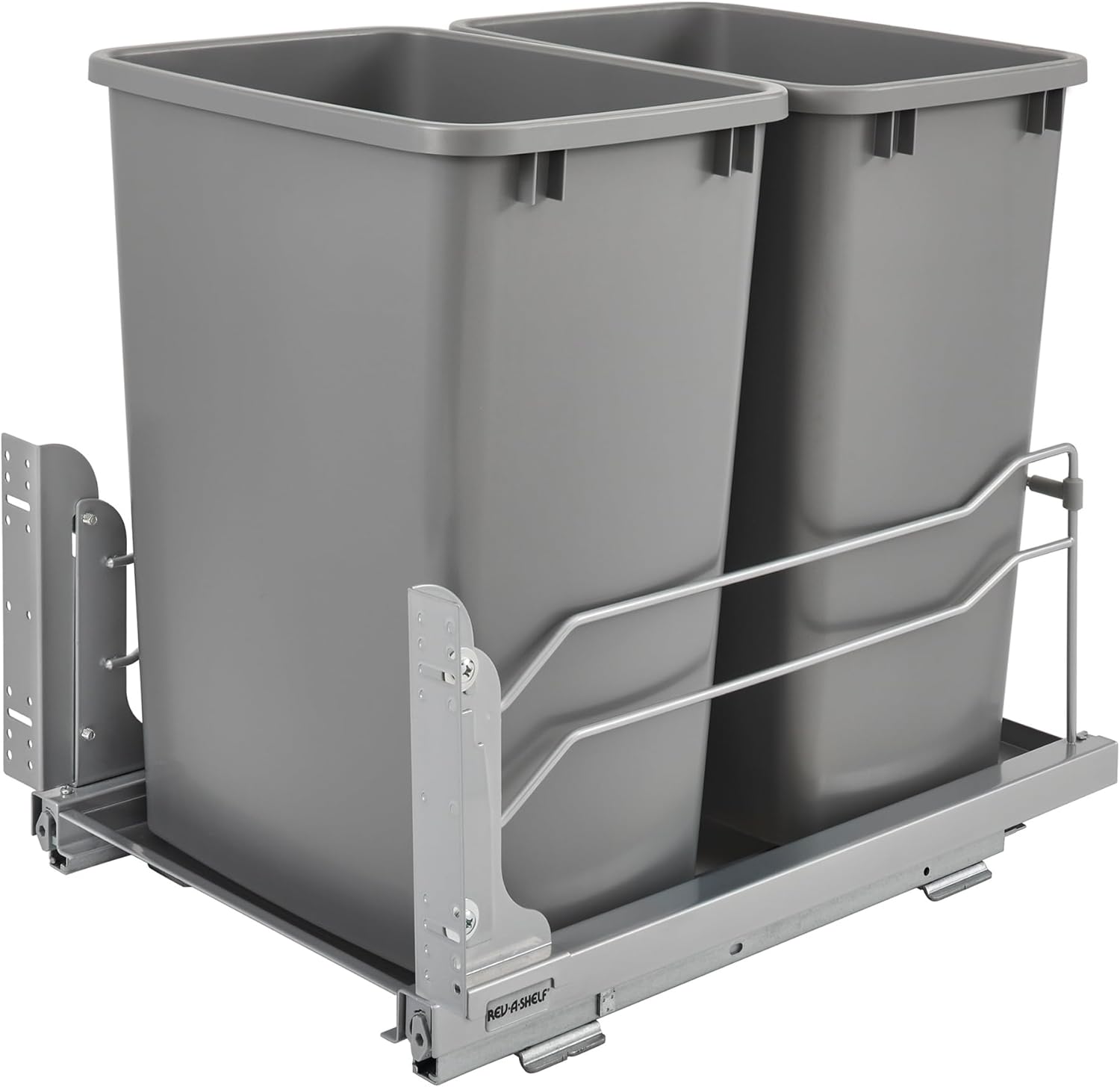 Rev-A-Shelf Double Pullout Trash Cans for Kitchen Cabinets