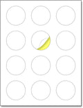 2 in Round Matte White Sticker Label - 200 Sheets, 2400 Labels
