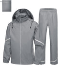 SWISSWELL Men's Rain Suit Waterproof Lightweight Hooded Reflective