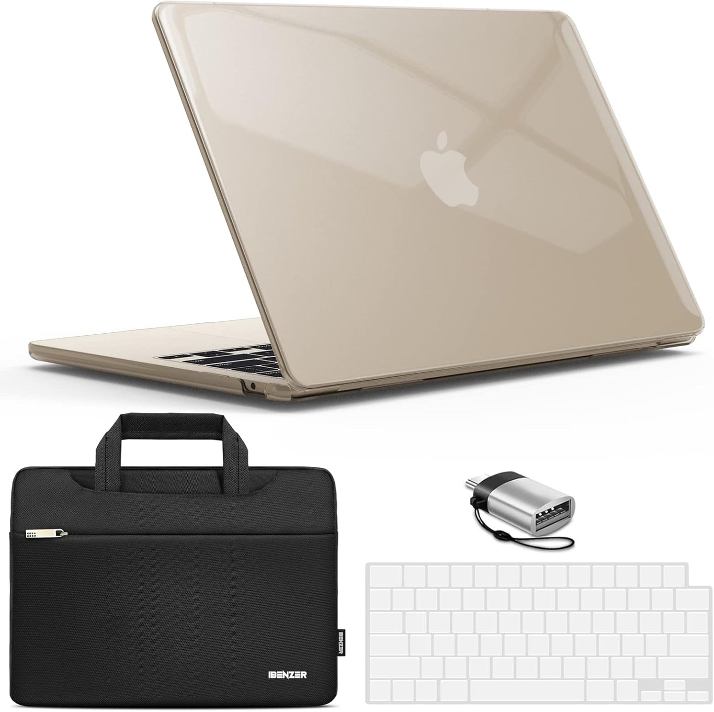 IBENZER Hard Shell Case for 2025 2024 2023 MacBook Air 13 in