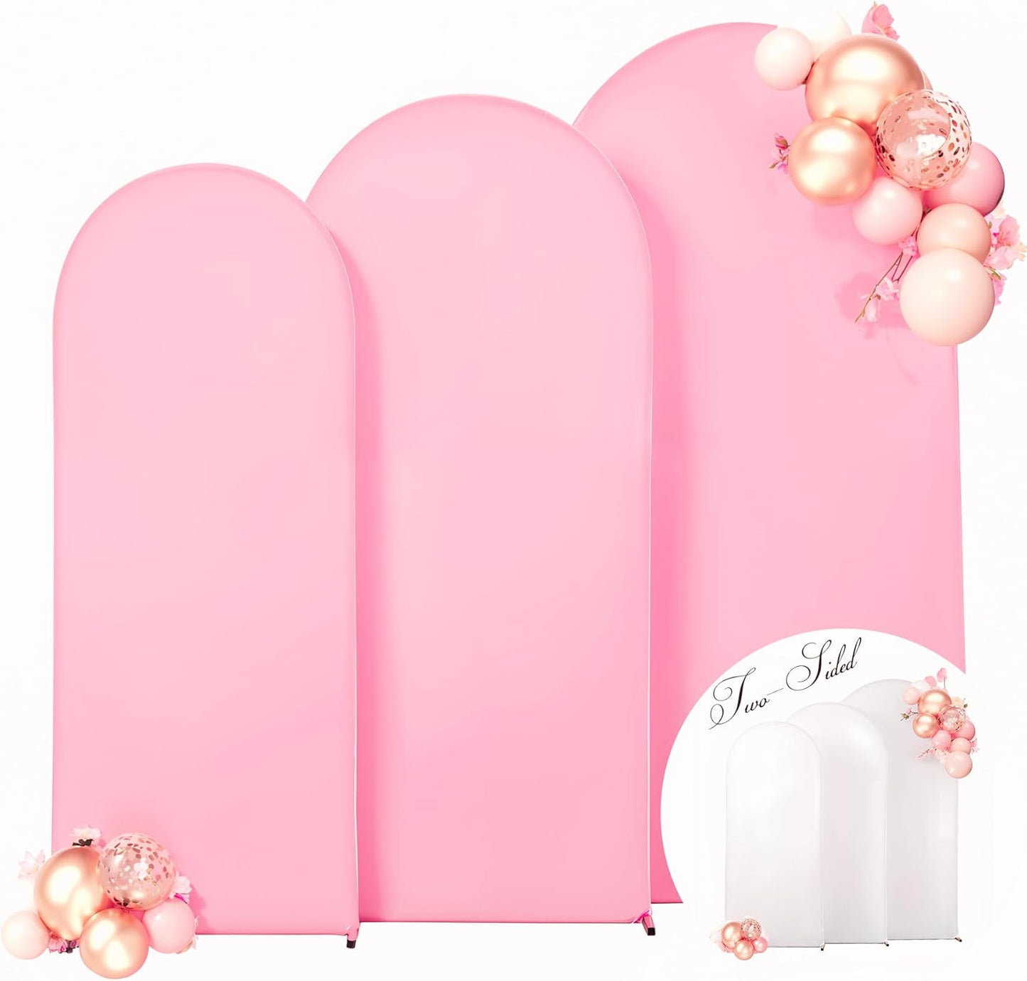 Wedding Arch Backdrop Cover Set of 3 for Elegant Events